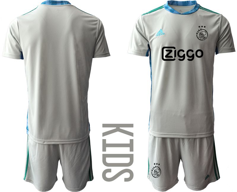 Youth 2020-2021 club ajax gray goalkeeper Soccer Jerseys